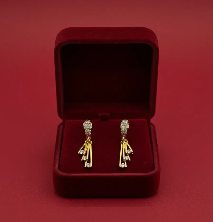 Brass Gold Latkan Earring